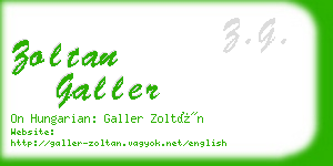 zoltan galler business card